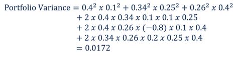 Portfolio Variance Definition Calculate Formula