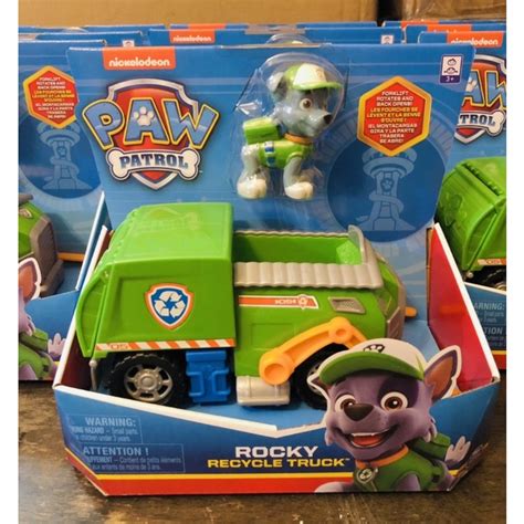 Paw Patrol Rocky Recycle Truck Vehicle With Collectible Figure Shopee