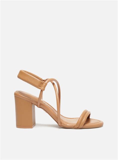 Sand Lia Nude Salto Bloco Tiras Arezzo