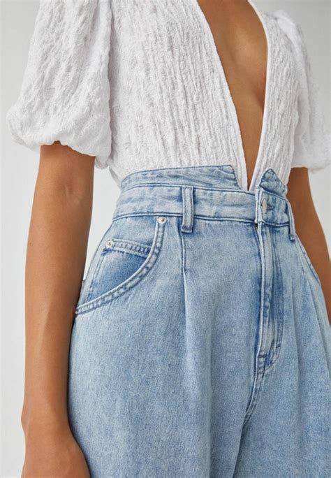 Джинсы Pull&Bear, цвет: голубой, IX001XW00MTU — купить в интернет ...