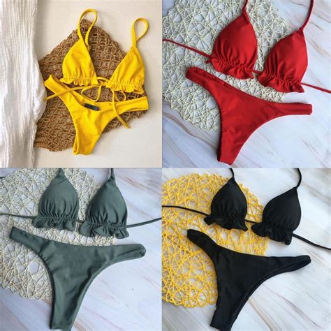 수영복 Women 붕대 Swimsuit 비키니 비치웨어 Bathing 한 벌 Biquini Push Up Bikini Biquinis Feminino 브라질