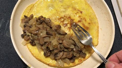 Omelette With Sauteed Mushrooms And Onions Youtube