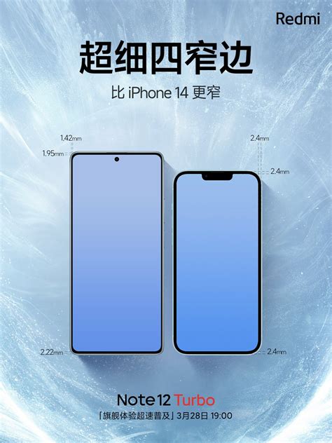 Redmi Note 12 Turbo Front Design Flaunts Slimmer Bezels Than IPhone 14