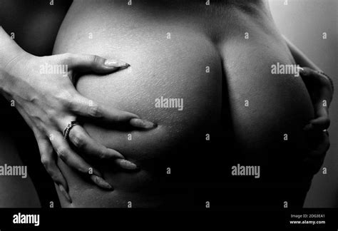 Women S Hands On His Buttocks Naked Woman Stock Photo Alamy