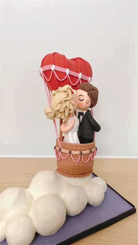 World Cake Topper Hot Air Balloon Wedding Cake Topper Outdoor Theme