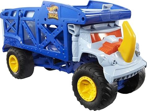 Amazon Hot Wheels Monster Trucks Monster Mover Rhino Toy Car Truck Hauler Stores 12 1