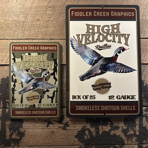 High Velocity Wood Duck Aluminum Signs – Bad Bass Designs