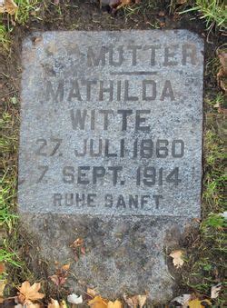 Mathilda Koehler Witte 1860 1914 Mémorial Find a Grave