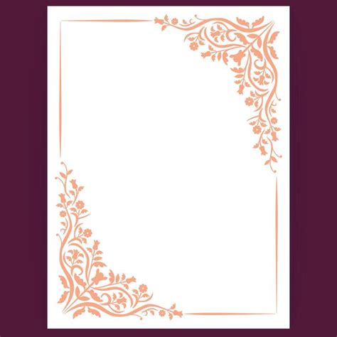 wedding card frame vector art icons  graphics