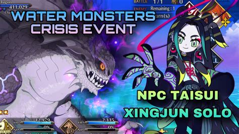 Fgo Na Water Monsters Crisis Event Dagon Vs Npc Taisui Xingjun Solo