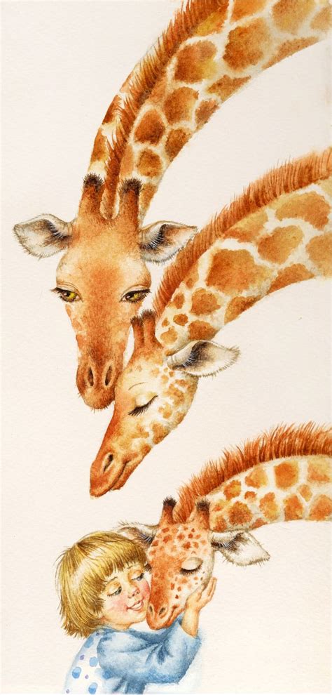 Ksenia Shafranovskaya | Рисунок жирафа, Картины с жирафами, Иллюстрации