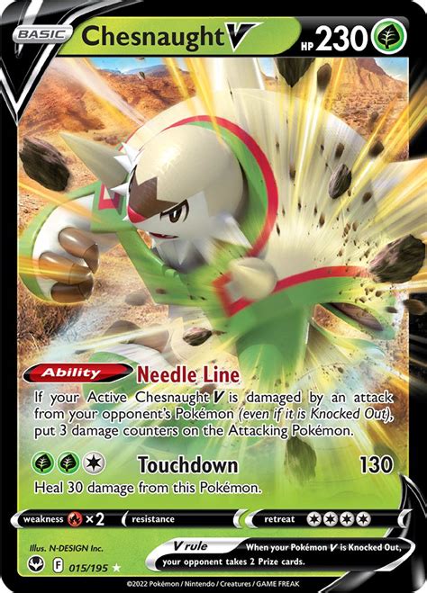 Serebii net Pokémon Card Database Silver Tempest 15 Chesnaught V