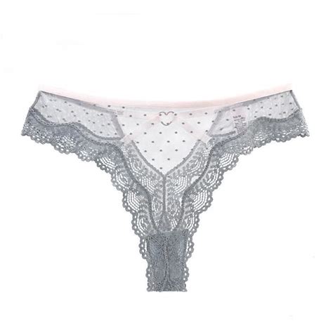 Ensemble Lingerie Femme KJEHOME Dentelle ajourée en maille à pois Gris Confortable et