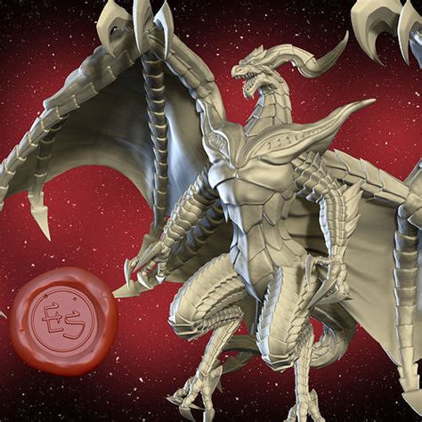 Bahamut Dragon Final Fantasy Viii 3d Print Miniature 3d Model 3d