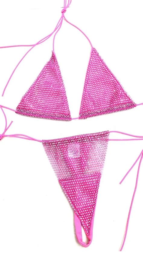 S New Rhinestone Mesh Bikini Fashion Crystal Swimwear Luxury Diamond Beachwear Buy Luxury