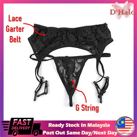 Ready Stocksy Pcs Set Lace Garter Belt G String Lingerie Shopee Malaysia