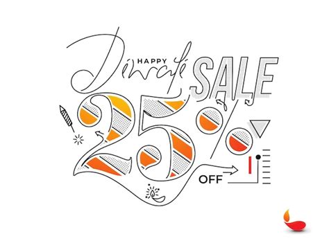 Premium Vector Happy Diwali Text Design Abstract Vector Illustration