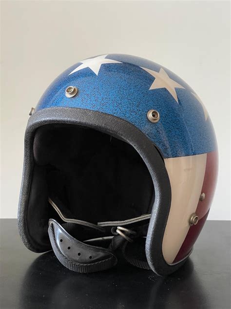 1970s American Flag Motorcycle Helmet Of Evil Kneivel And Easy Rider