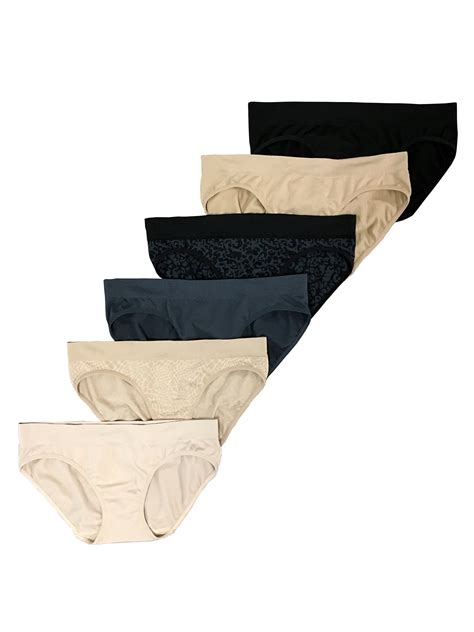 Secret Treasures Women S Seamless Bikini Panties Pack Walmart