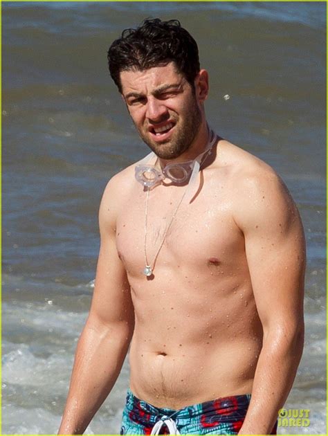 Photo Max Greenfield Shirtless Vacation With Bikini Clad Wife Tess Photo Just