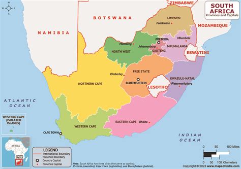South Africa Provinces and Capitals List and Map | List of Provinces