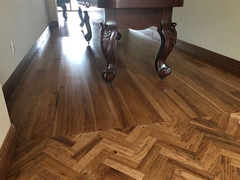 Custom Transitions And Patterns With A Solid Wood Floor Mission Hardwood