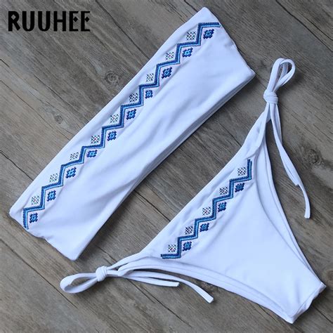 Cheap Price Ruuhee Solid Bikini Swimwear Women Swimsuit High Cut Brazilian Bikini Set Bathing