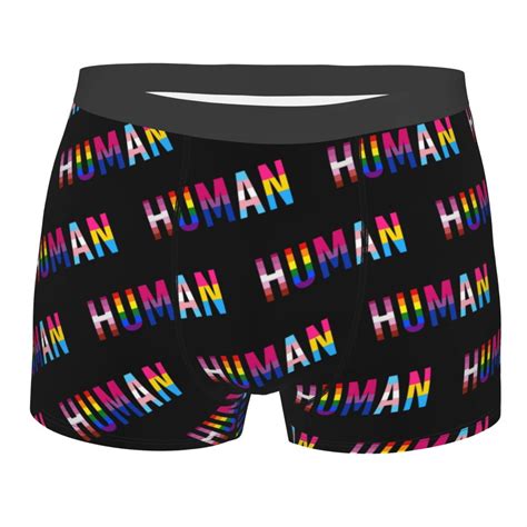 Faux Glitter Pride Flag Underwear Sexy Breathbale LGBT Gay Lesbian Boxer Briefs Shorts Panties