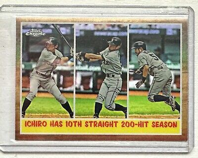 Ichiro Suzuki Topps Heritage Chrome Hit Season Sp Refractor