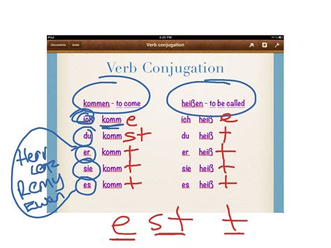 verb endings practice  showme