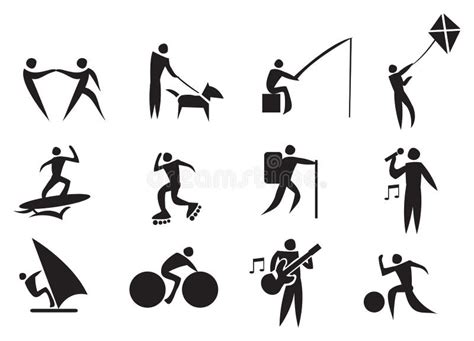 Ensemble Dicône De Vecteur De Loisir Illustration De Vecteur