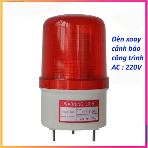 Đèn xoay cảnh báo 220V có còi và không còi, Đèn cảnh báo công trường ...