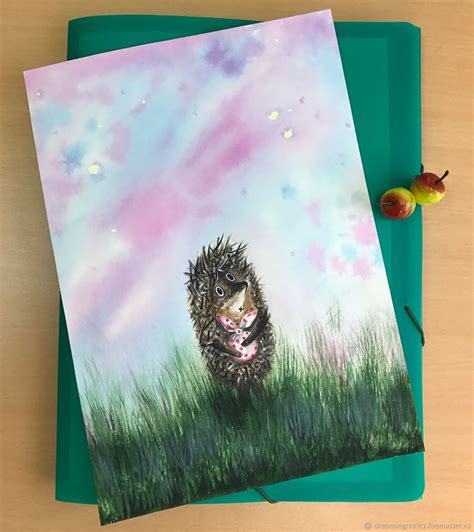 Ежик в тумане в интернет-магазине на Ярмарке Мастеров | Картины, Москва ...