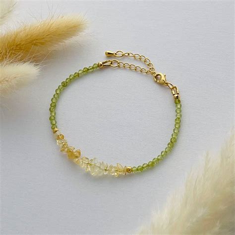 Купить Браслет из Хризолита с Цитрином, размер камня 42531, длина ...