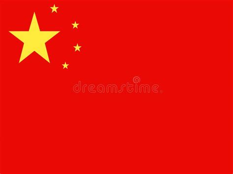 Bendera Republik Rakyat Tiongkok Stock Illustration Illustration Of