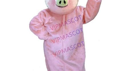 Hot Anime Cosply Costumes Pink Pig Hog Mascot Costume Adult Pig Theme