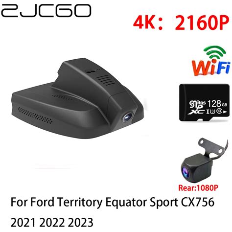 Zjcgo K K Car Dvr Dash Cam Wifi Front Rear Camera Lens H Parking