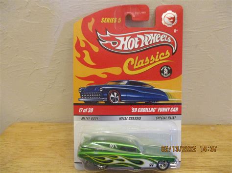 Classics Series 5 Chase 59 Cadillac Funny Car POST 021322 Green Front Hot Wheels Mattel