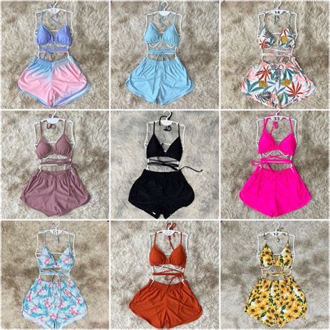 Newชดวายนำทพช บราบกนเชอกยาวพนเอว กางเกงขาสน 007 mm bikini ThaiPick