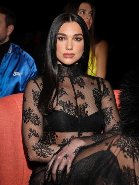 Dua Lipa Transparent Dress Black Bra Panties Gcds Milan Hot Celebs Home
