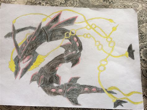 A Drawing Of Shiny Mega Rayquaza I Made Rpokemon