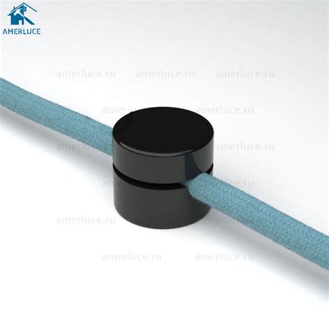 Декоративный держатель фиксатор провода для наружной проводки цвет черный