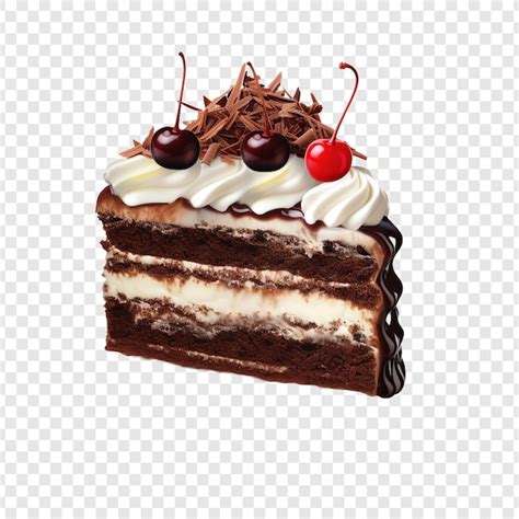 Premium Psd Black Forest Gateau Isolated On Transparent Background