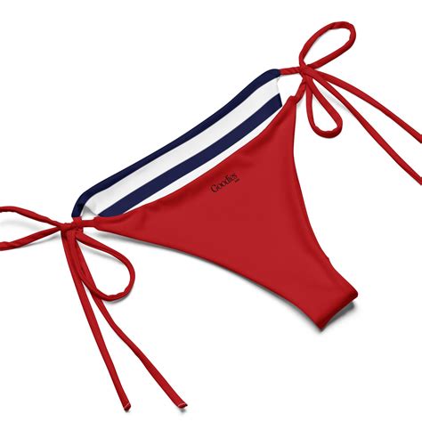 Sailor Triangle Bikini Blue And Red Bikini Striped Etsy