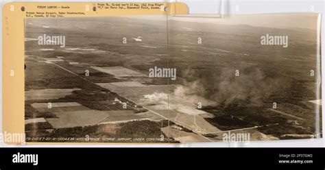 landing fields canada aerial photograph stock photo alamy