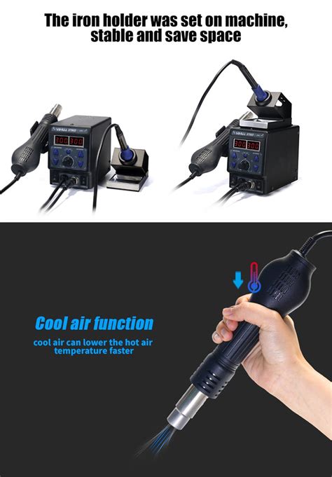 New Yihua D I Upgrade Rework Station Digital Display Iron Smd Heat Hot Air Soldering Station