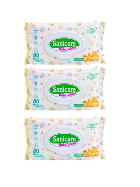 Sanicare Bundle Of 3 Playtime Wipes Cucumber 80 Edamama