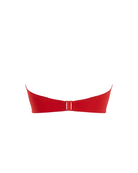 Marianna Bandeau Bikini Top Crimson Tkd Lingerie