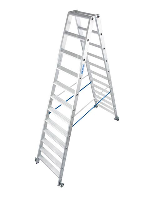 KRAUSE STABILO Drabina dwustronna z rolkami 2x12 stopni - 124883