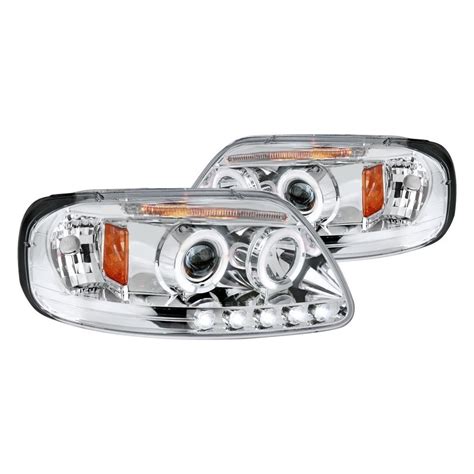 Spec D Lhp F Tm Chrome Dual Halo Projector Headlights With Led Drl